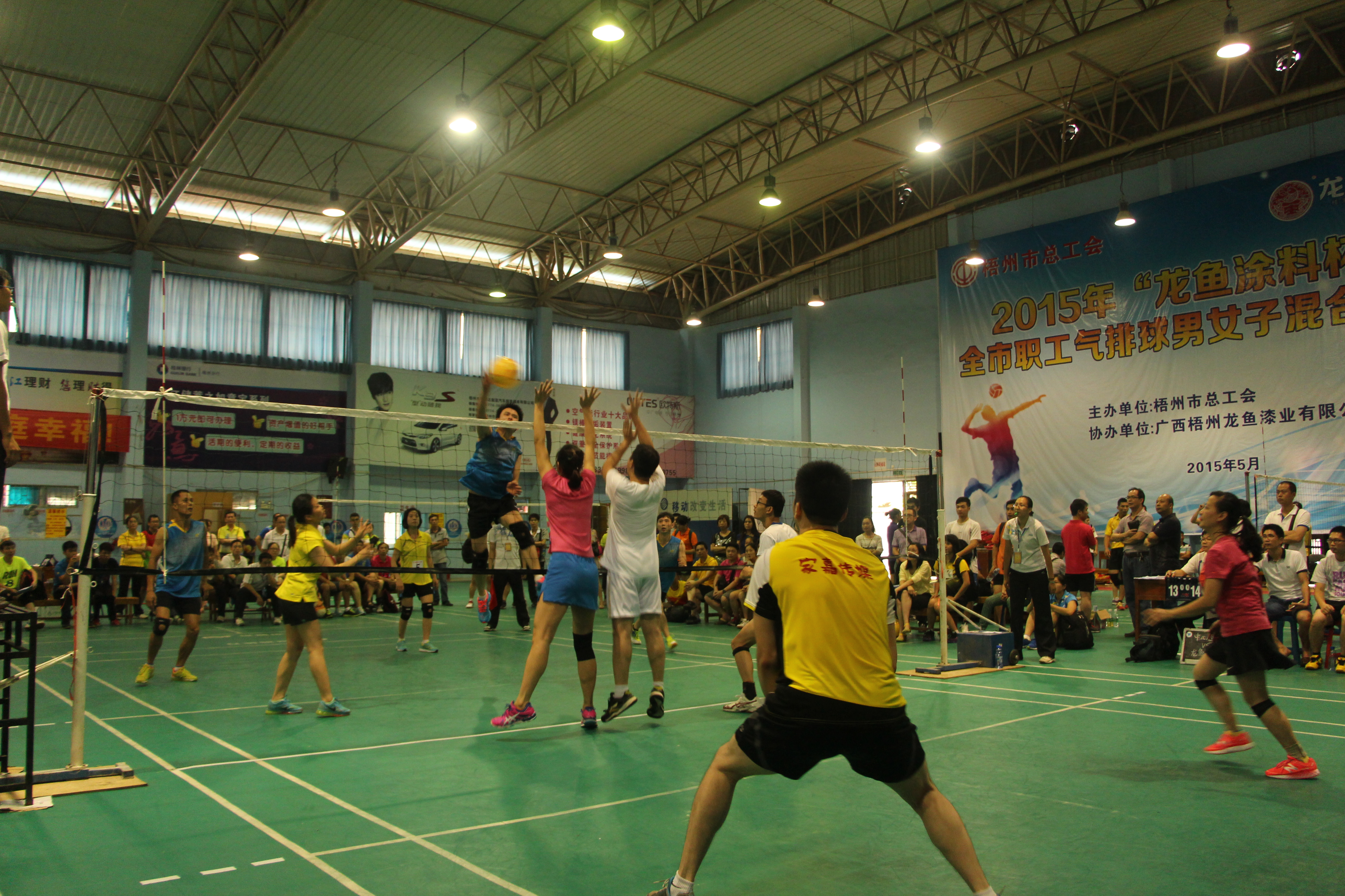 梧州市總工會舉辦2015年“龍魚涂料杯”全市職工氣排球男女子混合比賽--祝迪攝.JPG