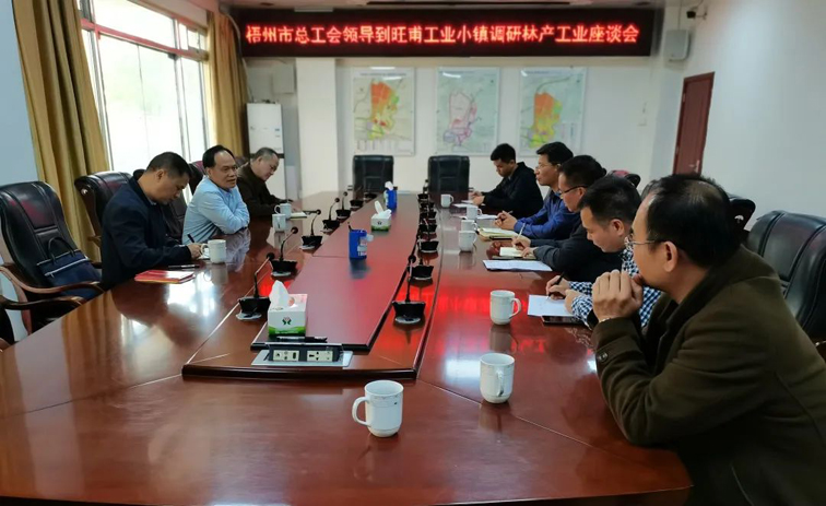 【走基層】謝善高到蒼梧縣旺甫工業(yè)小鎮(zhèn)開(kāi)展林產(chǎn)企業(yè)工會(huì)建設(shè)工作調(diào)研