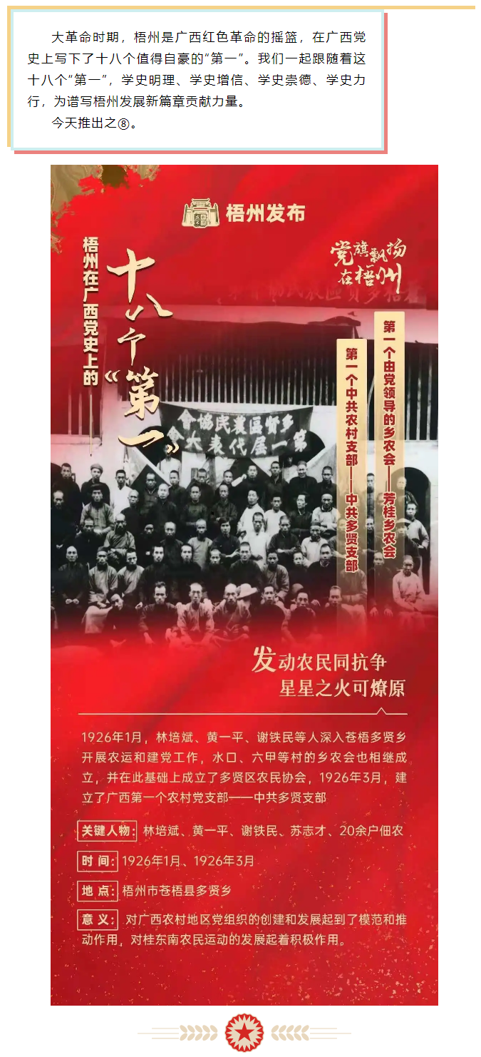 【職工學(xué)黨史】梧州18個“第一”之⑧丨廣西第一個中共農(nóng)村支部、第一個由黨領(lǐng)導(dǎo)的鄉(xiāng)農(nóng)會.png