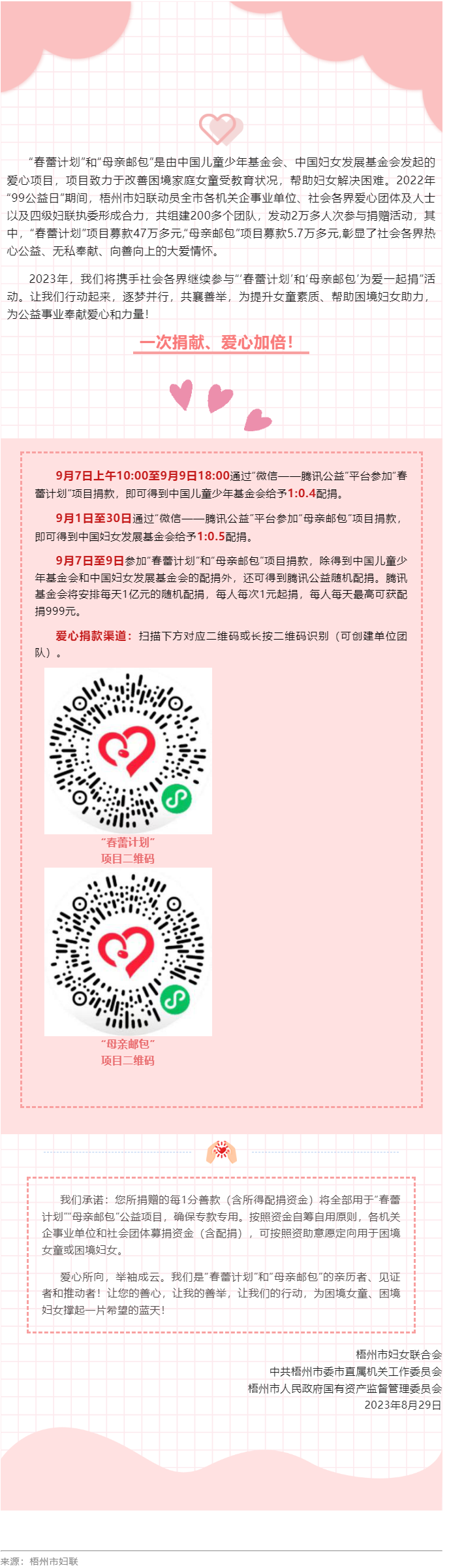 為愛一起捐——2023年“99公益日”助力 “春蕾計劃”“母親郵包”項目倡議書.png